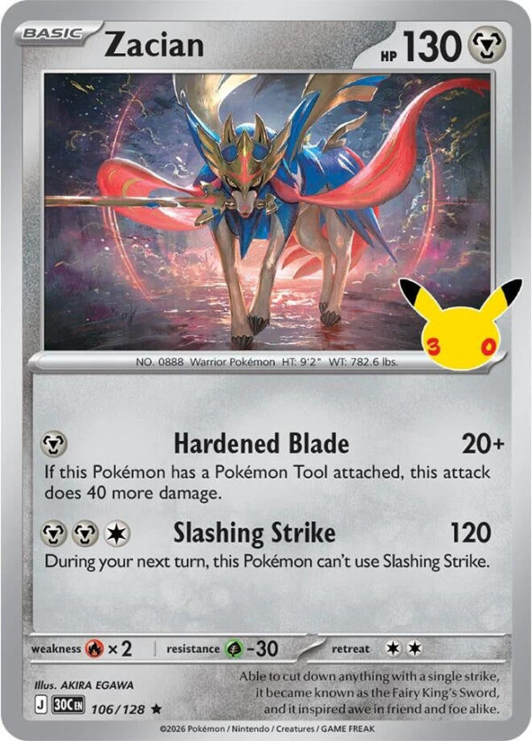 716499.jpg Zacian (106/128) (ME: 30th Celebration) (30C)