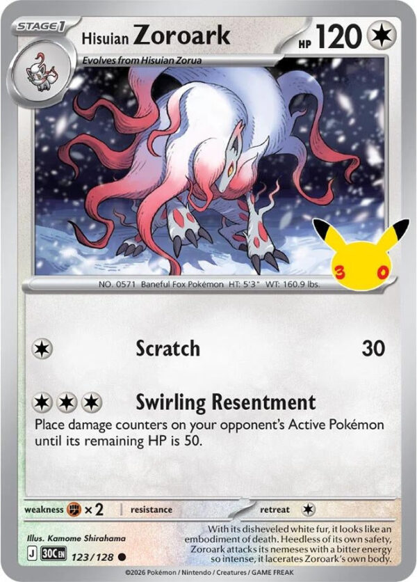 Hisuian Zoroark (123/128) (ME: 30th Celebration) (30C)