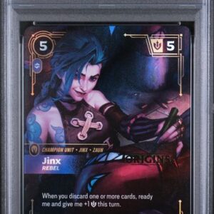 PSA GEM MT 10 - 2025 RIFTBOUND: LEAGUE OF LEGENDS OGN-ORIGINS #202 JINX - REBEL RELEASE EVENT PRIZE PACK